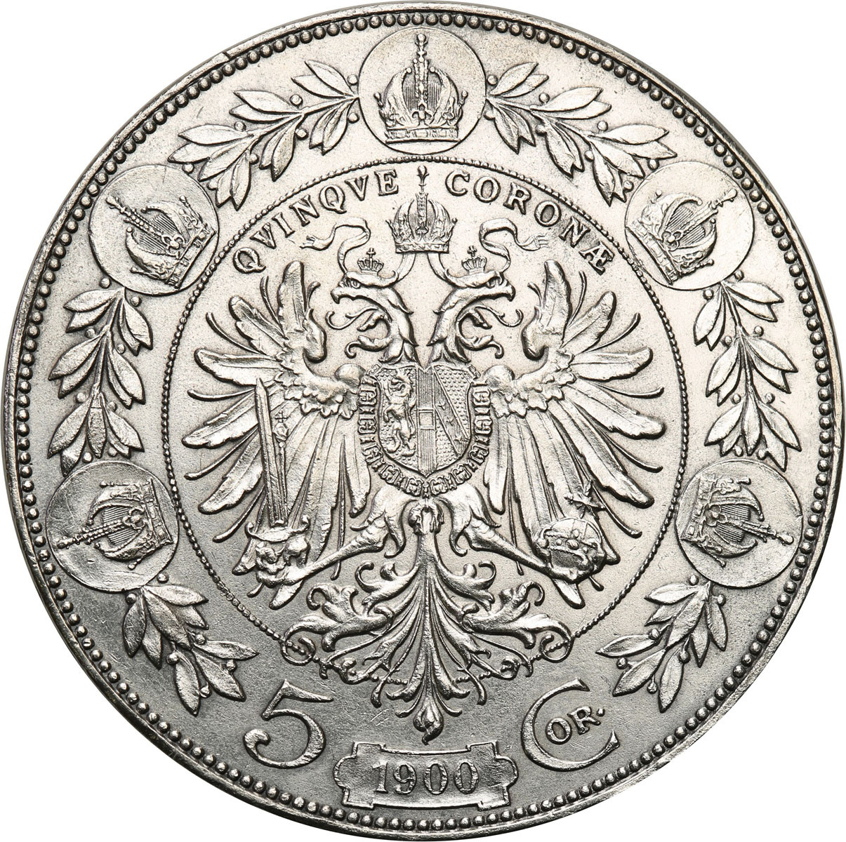 Austria, Franciszek Józef. 5 koron 1900, Wiedeń